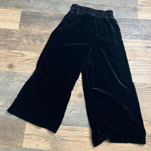 Anthropology Pants Women’s Size XS Black Velvet Wide Leg Trouser